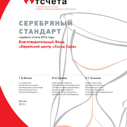 VII Всероссийский конкурс годовых отчетов за 2012 год некоммерческих организаций (НКО) «Точка отсчета»